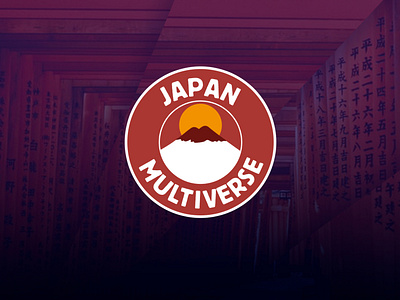 Japan Multiverse Logo fuji japan logo logo design red vectorial yellow