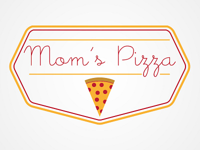 Mom's Pizza drawingalongmarch fast food logo march pizza vectorial