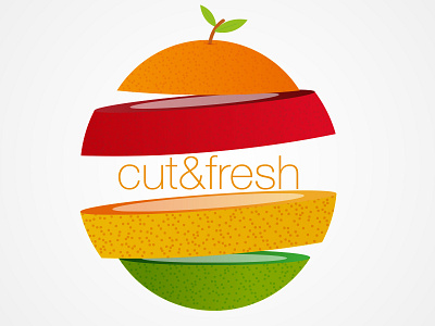 cut&fresh cut design fresh fruit kiwi lemon logo orange strawberry