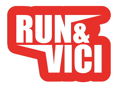 Run & Vici design logo red vectorial