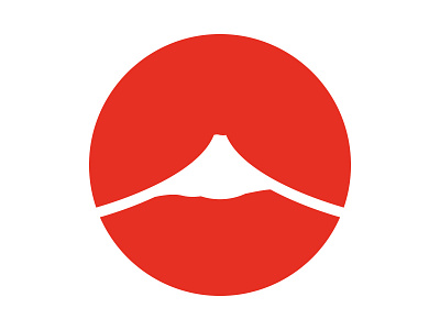Fuji fuji japan logo mountain red