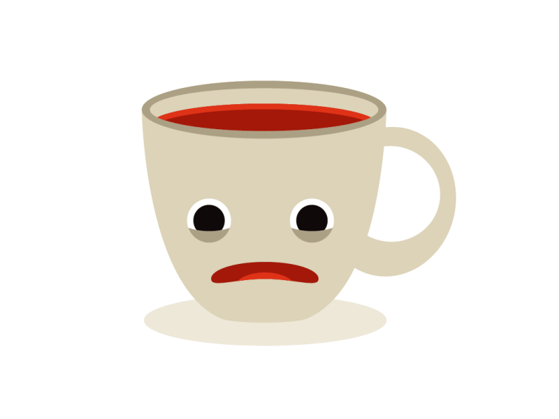 More tea please animation black character cute eyes illustrator love red tea white
