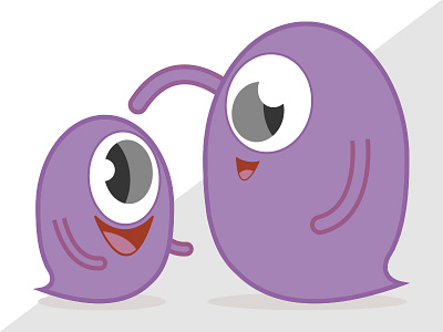 Father and son character cute eye illustration illustrator love purple vector vectorial