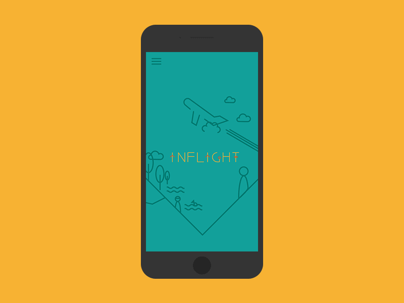 Inflight Airline App WIP airline animation color colour gif graphic design mobile plane ui ux web wip