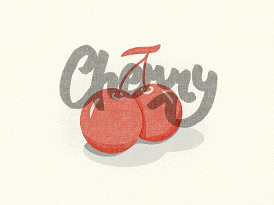 Cherry cherry fun art grunge texture illustration medibang vintage
