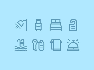 hotel icon set affinitydesigner hotel icon icon set icondesign iconography illustration