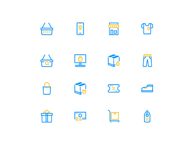 Online Shop/E-commerce affinitydesigner ecommerce icon icon set icondesign iconography illustration online shop outline icon shopping store