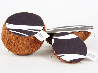 Experimental eco-packaging coconut eco experimental grated natural packaging type typography
