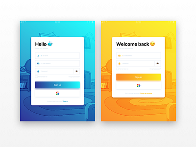 Sign Up Concept 😉 clean daily ui form ios ipad login sign in sign up ui ux welcome