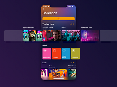 Collection 🔥 cinema collection icons ios movie movie app netflix screen search serial ui ux