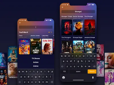 Search 👀 app coco daily ui films mobile movie app netflix search stranger things tv shows ui ux