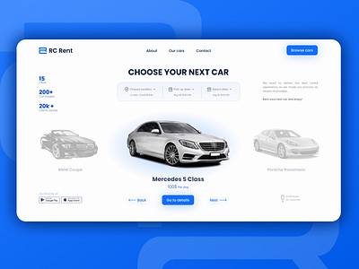 Car rental company landing page concept design digital graphic design landing landingpage ui uidesign web webdesign website