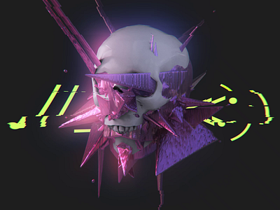 Skull 3d 3d animation 3d art ani animated art cgart motion motion graphic skull