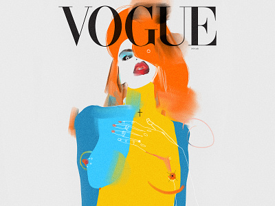 vogue beauty branding character cover female graphic design illustration magazine poster vogue woman