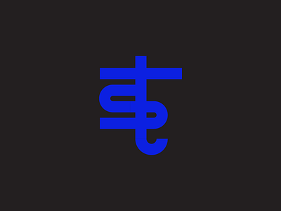 ST - monogram branding design icon logo st typography ui ux vector