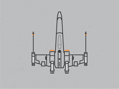 Star Wars art design illustration line art spaceship star wars starwars vector x wing yoda