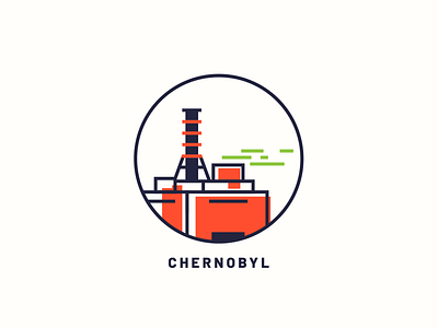 Chernobyl app art chernobyl design flat icon illustration logo vector web