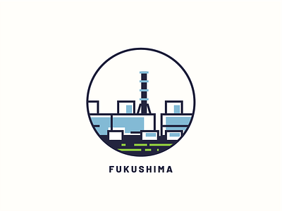 Fukushima art design disaster flat fukushima icon illustration japan nuclear ui vector web