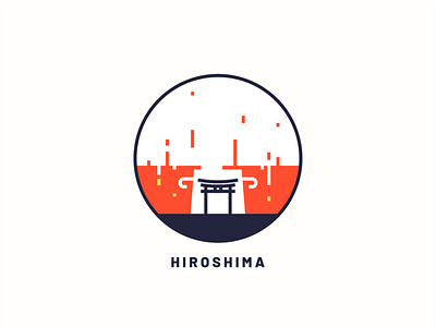 Hiroshima disaster art design disaster flat hiroshima illustration logo nuclear vector war web