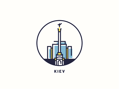 Kiev art city design icon illustration kiev logo poster vector web