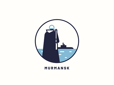 Murmansk art branding city design icon illustration logo murmansk print submarine vector web