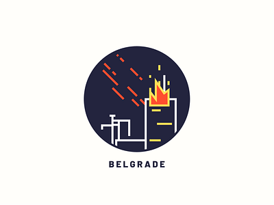 Belgrade art belgrade city design icon illustration logo night print vector war web