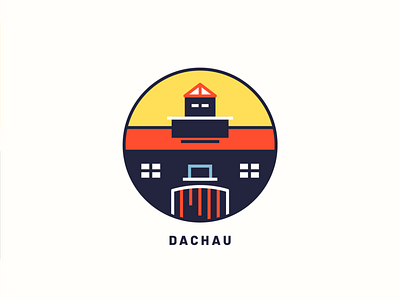 Dachau art camp city dachau design history icon illustration illustration art print print design vector war