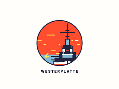Westerplate art design flat icon illustration illustration art place poland poster print vector war weterplate ww2