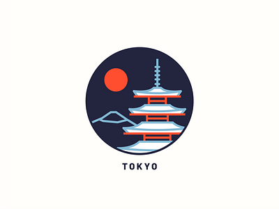 Tokyo art design fuji icon illustration illustration art japan poster art print tokyo vector