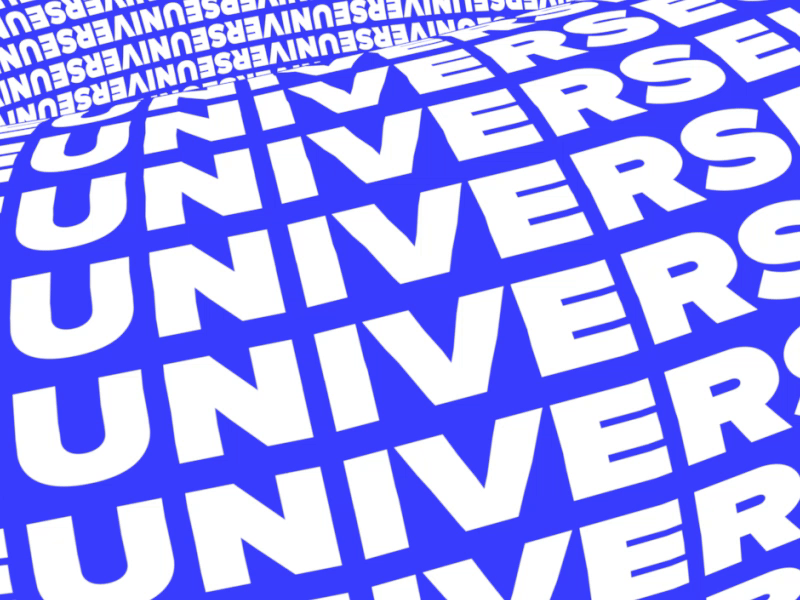 Universe after affects animation art branding design lettering motion typo typography universe vector