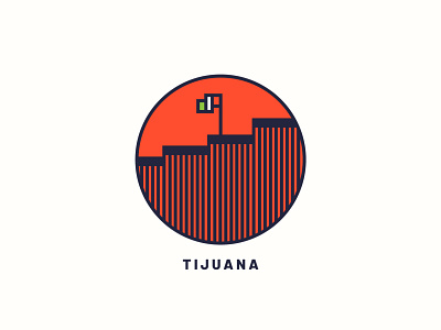 Tijuana art design flag icon illustration logo political print print design tijuana usa vector wall