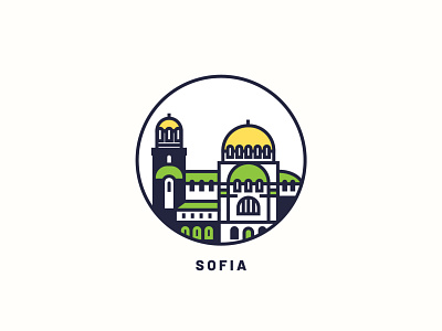 Sofia art bulgaria circle city city illustration design icon illustration illustration art logo sofia vector