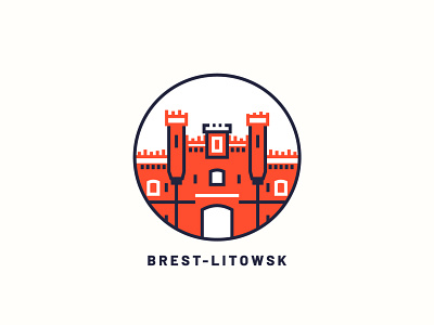 Brest Litowsk art city city illustration design fortress icon illustration logo print design vector war