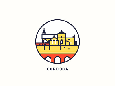 Cordoba architecture around the world art bridge city city illustration cordoba illustration logo