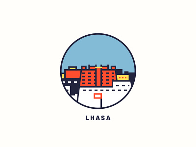 Lhasa app art city design icon illustration lhasa minimal ui ux vector web website