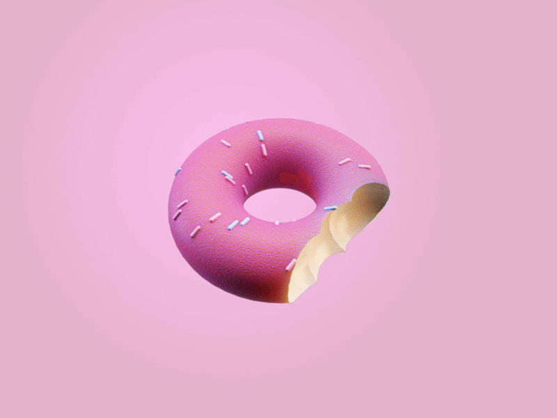 Donut 3d animation 3d art animation art cinema4d donut illustration motion pinky sweets web