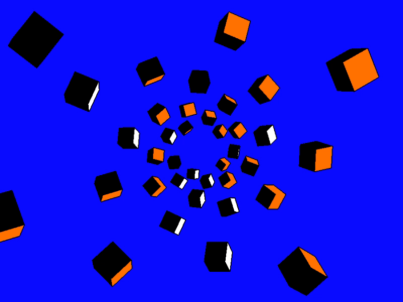 Boxes animated gif art box cubic design spin toon tunnel web