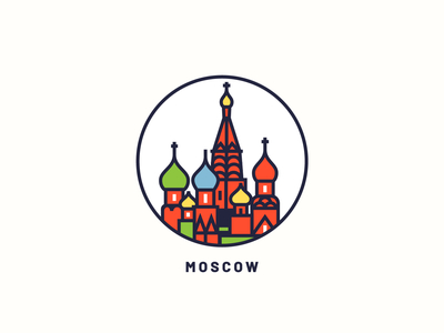 Moscow art city design flat icon illustration logo moscow ui ux vector