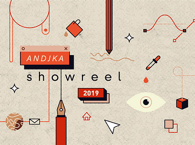 Showreel_2019 art curve design flat home illustration pencil pencils print showreel ui ux vector web