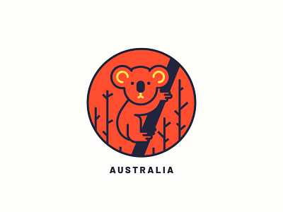 Australia art australia bushfire fire globalwarming illustration koala print print design vector wildfire