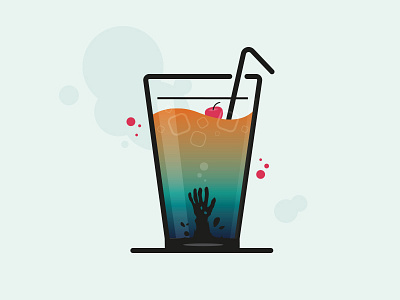Zombie Cocktail alcohol cocktail drink horror illustration zombie