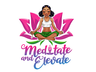 Meditate and elevate branding caricature design character design company logo design custom logo design design graphic design illustration logo logo design mascot design modern logo vector