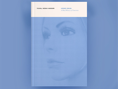 Homo Deus Cover Design ai blue book book art design homo deus minimal yuval noah harari