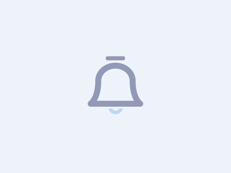 Bell Icon after effects animation blue icon illustration notification