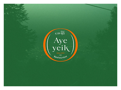 Aye Yeik Branding brand identity branding branding design green logo logodesign logotype myanmar orange visual design visual identity wordmark