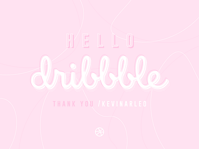Hello Dribbble! design hello dribbble lines pink typography