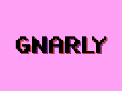 gnarly megadrive pixel press start