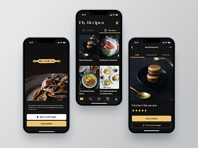 Recipe book - Mobile app design