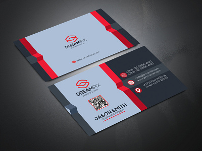 Abstract Business Card or Visiting Card Design business card graphic design style