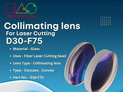 Collimating lens for laser cutting(D30F75) cnc laser machine spare parts collimatinglens collimatinglensforlasercutting d30f75collimatinglens fiber laser spare parts supplier fiberlaser fiberlaserspares focusing lens